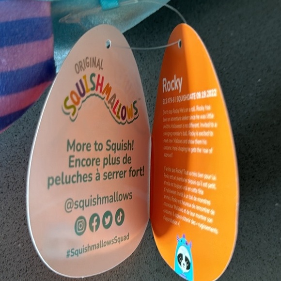 Squishmallows ROCKY THE RACCOON Morty The Monster Costume Halloween 2023 12” NEW - Picture 15 of 16